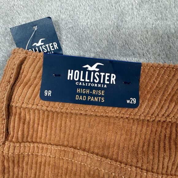 Hollister Pants Women's 9R Brown Corduroy High Rise Dad Pants - Picture 10 of 11